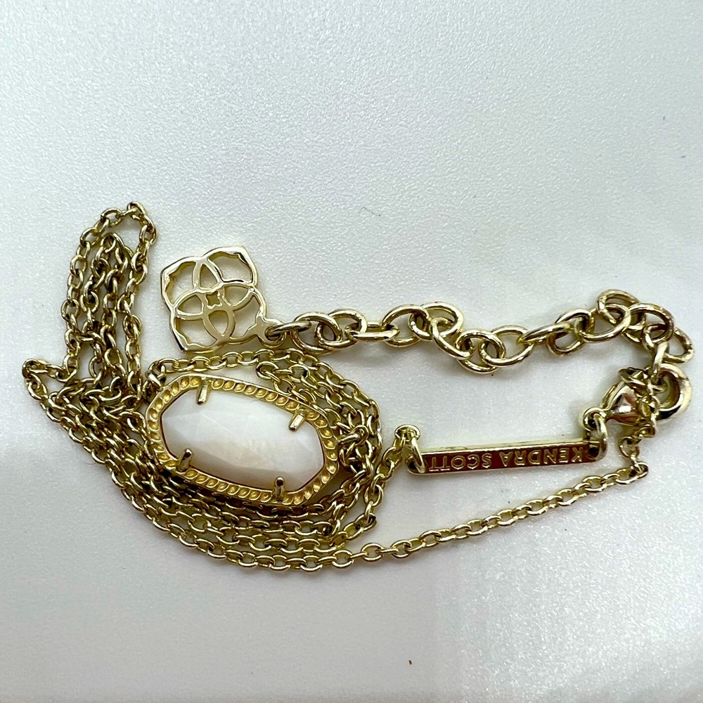 Kendra Scott Elisa Mother of Pearl Gold Necklace